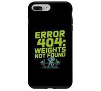 Funny Caution Error 404 Funny Gym Blagues Poids introuvables Coque pour iPhone 7 Plus/8 Plus