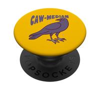 Funny Caw-Median Crow Statistiques Math Jeu de Mots PopSockets PopGrip Adhésif