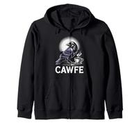Funny Cawfe Crow Saying Coffee Pun Humour Matin Blague Maman Sweat à Capuche