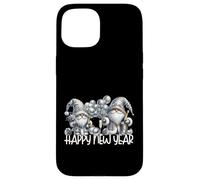 Funny Champagne Drinking GNOME Couple Happy New Year Party Coque pour iPhone 15