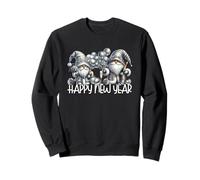 Funny Champagne Drinking GNOME Couple Happy New Year Party Sweatshirt
