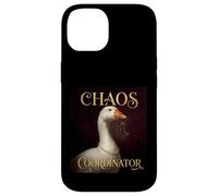Funny Chaos Coordinator Goose Royal Portrait Baroque Paint Coque pour iPhone 14