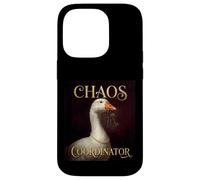 Funny Chaos Coordinator Goose Royal Portrait Baroque Paint Coque pour iPhone 14 Pro