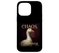 Funny Chaos Coordinator Goose Royal Portrait Baroque Paint Coque pour iPhone 14 Pro Max
