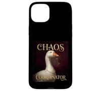 Funny Chaos Coordinator Goose Royal Portrait Baroque Paint Coque pour iPhone 15 Plus