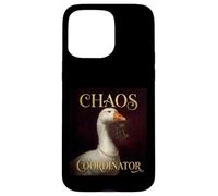 Funny Chaos Coordinator Goose Royal Portrait Baroque Paint Coque pour iPhone 15 Pro Max