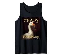 Funny Chaos Coordinator Goose Royal Portrait Baroque Paint Débardeur