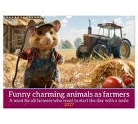Funny charming animals as farmers (Wall Calendar 2027 DIN A3 landscape), CALVENDO 12 Month Wall Calendar: A funny calendar with animals in a farmer outfit
