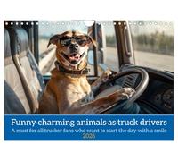 Funny charming animals as truck drivers (Wall Calendar 2026 DIN A4 landscape), CALVENDO 12 Month Wall Calendar: For all lorry and trucker fans who want to start the day with a smile