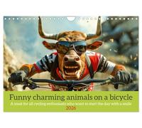 Funny charming animals on a bicycle (Wall Calendar 2026 DIN A4 landscape), CALVENDO 12 Month Wall Calendar: A must for all cycling enthusiasts who want to start the day with a smile