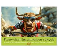 Funny charming animals on a bicycle (Wall Calendar 2027 DIN A3 landscape), CALVENDO 12 Month Wall Calendar: A must for all cycling enthusiasts who want to start the day with a smile