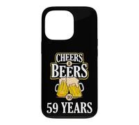 Funny Cheers and Beers to 59 Years Cadeau de fête d'anniversaire Coque pour iPhone 13 Pro