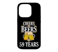 Funny Cheers and Beers to 59 Years Cadeau de fête d'anniversaire Coque pour iPhone 14 Pro