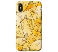 Funny Cheese Pattern for Food Lovers and Cheese Addicts Coque pour iPhone X/XS