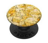 Funny Cheese Pattern for Food Lovers and Cheese Addicts PopSockets PopGrip Adhésif