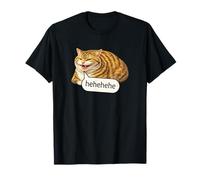 Funny Cheesy Cat Smile Meme Silly Weird Chubby Cat Face T-Shirt