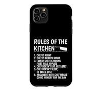 Funny Chef Rules of Kitchen Cooking Humour Coque pour iPhone 11 Pro Max