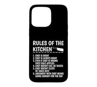 Funny Chef Rules of Kitchen Cooking Humour Coque pour iPhone 15 Pro Max