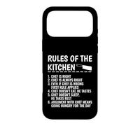 Funny Chef Rules of Kitchen Cooking Humour Coque pour iPhone 17 Pro Max