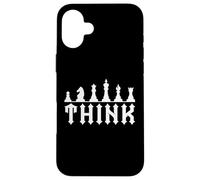Funny Chess Pieces Chess Lover & Player Gifts Think Coque pour iPhone 16 Plus