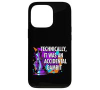 Funny Chess Player Accidental Gambit Blunder Quote Coque pour iPhone 13 Pro