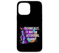 Funny Chess Player Accidental Gambit Blunder Quote Coque pour iPhone 13 Pro Max