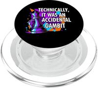 Funny Chess Player Accidental Gambit Blunder Quote PopSockets PopGrip pour MagSafe
