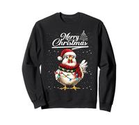 Funny Chicken Christmas Lights Farm Animal Cute Xmas Holiday Sweatshirt