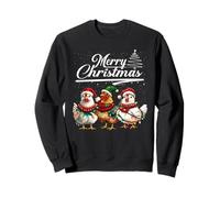 Funny Chicken Christmas Lights Farm Animal Cute Xmas Holiday Sweatshirt
