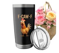 Funny Chicken Design, Leakproof Insulated Bottle, 20 Oz Capacity for Daily Hydration, Stainless Steel Construction, Travel Drink Cup Accessory, Hot Cold Beverage Use