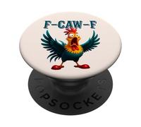 Funny Chicken F-CAW-F What The Heli Rooster Humour Meme PopSockets PopGrip Adhésif
