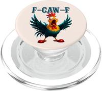 Funny Chicken F-CAW-F What The Heli Rooster Humour Meme PopSockets PopGrip pour MagSafe