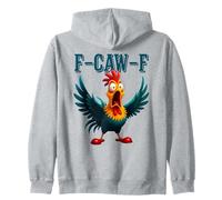 Funny Chicken F-CAW-F What The Heli Rooster Humour Meme Sweat à Capuche