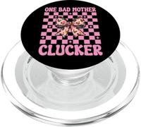 Funny Chicken Farm Chicken Girl Mom One Bad Mother Clucker PopSockets PopGrip pour MagSafe