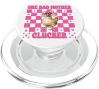 Funny Chicken Farm Chicken Girl Mom One Bad Mother Clucker PopSockets PopGrip pour MagSafe