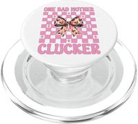 Funny Chicken Farm Chicken Girl Mom One Bad Mother Clucker PopSockets PopGrip pour MagSafe