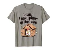 Funny Chicken Lover I Can't I Have Plans in The Coop Womens T-Shirt