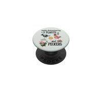 Funny Chicken Mom Easily Distracted by Plants & Peckers Sage PopSockets PopGrip Adhésif