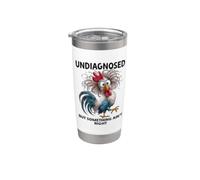 Funny Chicken Mom Women Undiagnosed But Something Aint Right Gobelet isotherme en acier inoxydable double paroi