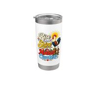 Funny Chicken Rise and Shine Mother Clucker Gobelet isotherme en acier inoxydable double paroi