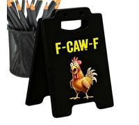 Funny Chicken Signs - Desktop Rooster Sign, Novelty Roosters Pattern Acrylic Tabletop Ornament,Table Chickens Sign | For Apartment Dorm Bedroom Den Shelf Meeting Tables Workstations Counter