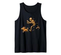 Funny Chihuahua Halloween Steal Bone Skeleton Chase Spooky Débardeur