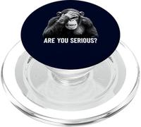 Funny Chimp are You Serious Meme Sarcastic Humour PopSockets PopGrip pour MagSafe