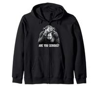 Funny Chimp are You Serious Meme Sarcastic Humour Sweat à Capuche