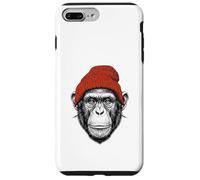 Funny Chimpanzee Ape Animal Beanie Coque pour iPhone 7 Plus/8 Plus