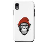 Funny Chimpanzee Ape Animal Beanie Coque pour iPhone XR
