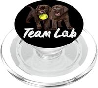 Funny Chocolate Lab Puppy Labrador Retriever Lover Marron PopSockets PopGrip pour MagSafe