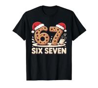Funny Christmas 67 Six Seven Cookie Santa Milk T-Shirt Graphique avec Valeur
