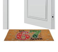 Funny Christmas Area Rug, Six Seven Carpet Doormat, 24x36 inches Holiday Floor Mat with Non-Slip Backing, Christmas Party Decoration Rug for Bathroom Living Room Hallway Porch Indoor Outdoor Office