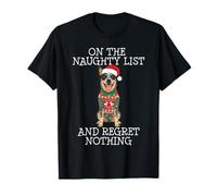 Funny Christmas Australian Cattle Dog Naughty List T-Shirt